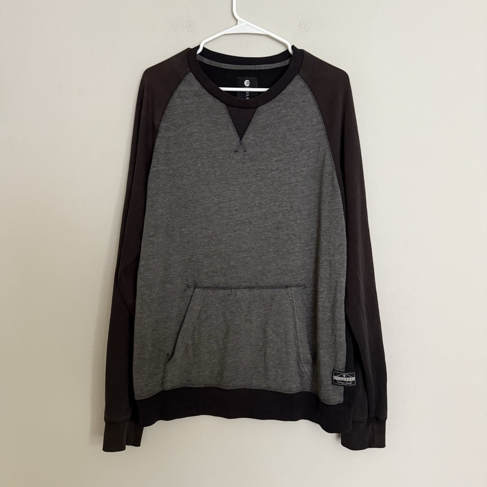 Billabong Mens M Gray Crew Neck Pullover Sweatshirt Casual Comfy Athleisure Norm